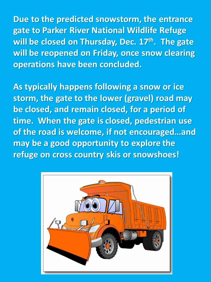 Refuge Gates Closed, Thursday 12/17/2020